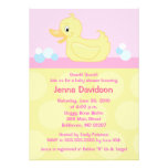 Invitation jaune de baby shower du canard 5x7 - ro invitations