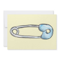 Invitation jaune de douche de goupille de couche-c