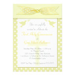 Invitation jaune de sainte communion de point de p