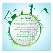 Invitation jouante au golf de fête d'anniversaire 