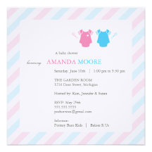 Invitation jumelle de baby shower