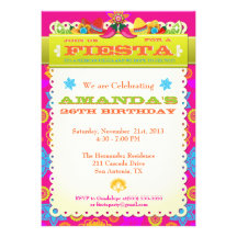 Invitation lumineuse et colorée de fête d'annivers