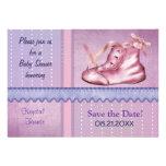 Invitation mauve de douche de rêves pour le bébé