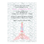 Invitation MIGNON rose de communion/baptême