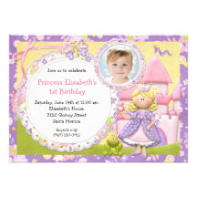 Invitation mignonne de fête d'anniversaire de prin
