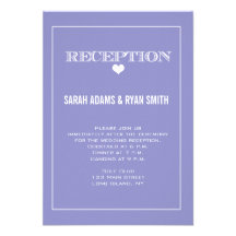 Invitation mignonne de réception de mariage de lav