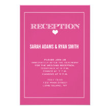 Invitation mignonne de réception de mariage de ros