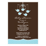 Invitation mobile de baby shower de garçon d'éléph