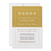 Invitation moderne de fête de vacances de flocons 