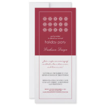 Invitation moderne de fête de vacances de flocons 