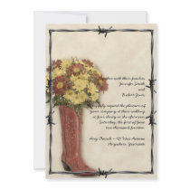 Invitation molle 3 et fanée de vieux bouquet occid