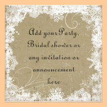 Invitation multi de but de flocon de neige d'hiver invitations