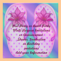 Invitation multi de but de plage de réception au b invitations