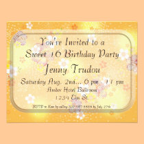 Invitation multi florale orientale d'anniversaire  invitations