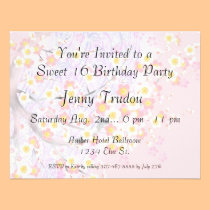 Invitation multi florale orientale d'anniversaire  invitations