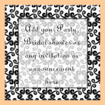 Invitation multi noire et blanche de but invitations
