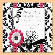 Invitation multi noire et blanche de but invitations