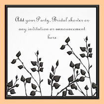 Invitation multi noire et blanche de but invitations