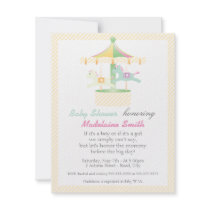 Invitation neutre enchantée de fête de naissance d