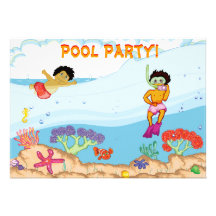 invitation No. de réception au bord de la piscine 
