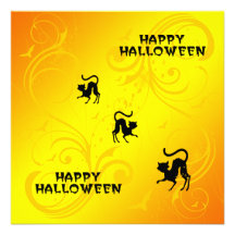 Invitation noire de Halloween de voiture