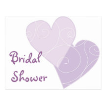 Invitation nuptiale de coutume de douche de coeurs carte postale