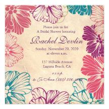 Invitation nuptiale de douche