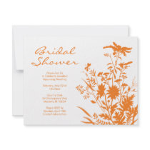 Invitation nuptiale de douche de fleur sauvage