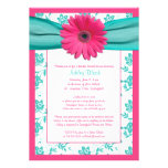 Invitation nuptiale de douche de Gerber d'Aqua ros