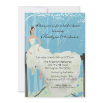 Invitation nuptiale de douche de jeune mariée à la