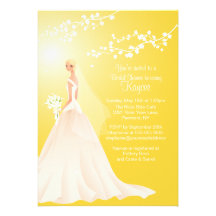 Invitation nuptiale de douche de jeune mariée BLON