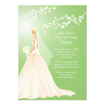 Invitation nuptiale de douche de jeune mariée BLON