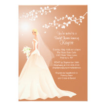 Invitation nuptiale de douche de jeune mariée BLON