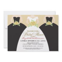 Invitation nuptiale de douche de jeune mariée et d