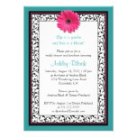 Invitation nuptiale de douche de marguerite rose t