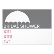 Invitation nuptiale de douche de parapluie