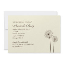 invitation nuptiale de douche de pissenlit