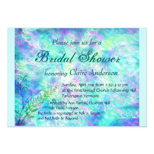 Invitation nuptiale de douche de ressort d'Aqua
