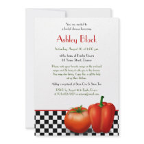 Invitation nuptiale de douche de rétro thème de cu
