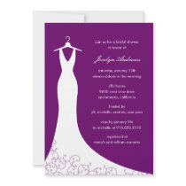 Invitation nuptiale de douche de robe de couture (
