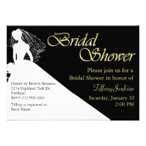 Invitation nuptiale de douche de silhouette de jeu invitations