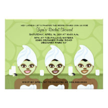 INVITATION NUPTIALE de DOUCHE de SPA - vert
