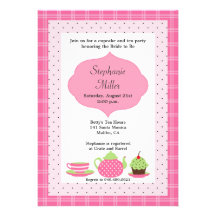 Invitation nuptiale de douche de thé
