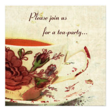 invitation nuptiale de douche de thé vintage