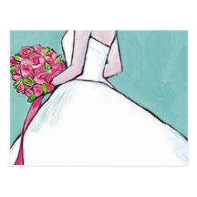 Invitation nuptiale de wedding shower carte postale