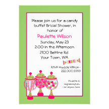 Invitation nuptiale élégante de buffet de sucrerie