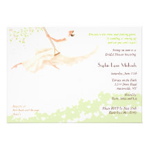 Invitation nuptiale élevée de oscillation de douch
