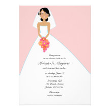 invitation NUPTIALE ethnique de coutume de DOUCHE 