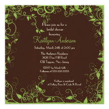 Invitation nuptiale florale à la mode de douche de