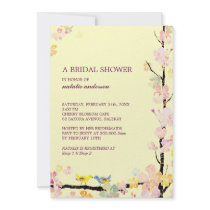 Invitation nuptiale florale crème de douche de "in